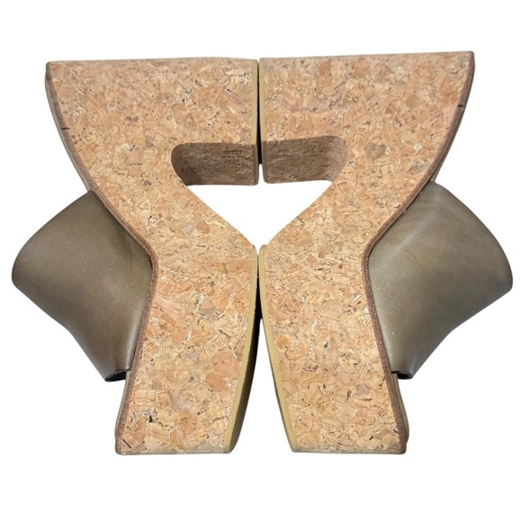 Jeffrey Campbell Lucianna Sandal 7.5 Olive Green Cork Platform - Picture 5 of 12